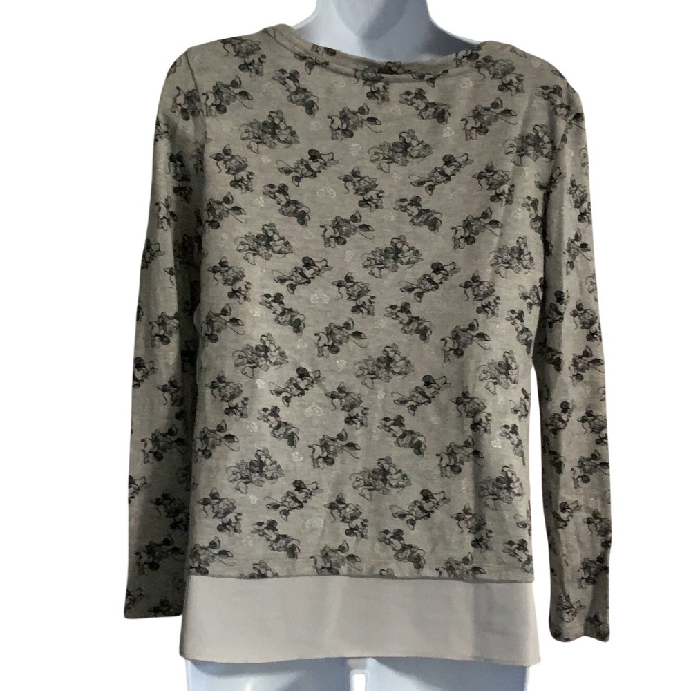 Disney Posh Minnie Mouse Lightweight Sweater at bottom size Small - Picture 2 of 8